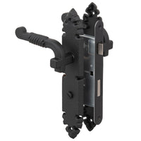Cerradura Embutida Rústica B40 Negra de Baño