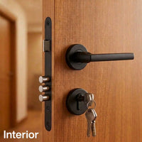 Cerradura Embutida Toulouse B60 Negra de Acceso con Manilla Interior