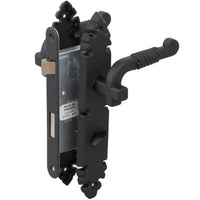 Cerradura Embutida Rústica B40 Negra de Baño