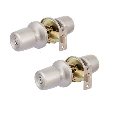 Pack 2 Cerraduras Tubular 8000 Acceso Principal Inoxidable