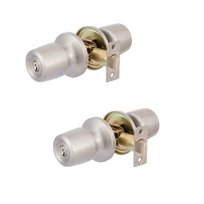 Pack 2 Cerraduras Tubular 8000 Oficina/Dormitorio Inoxidable