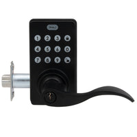 Cerradura Digital Poli 400 Exterior Color Negro con Código y Llave