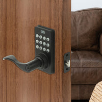 Cerradura Digital Poli 400 Exterior Color Negro con Código y Llave