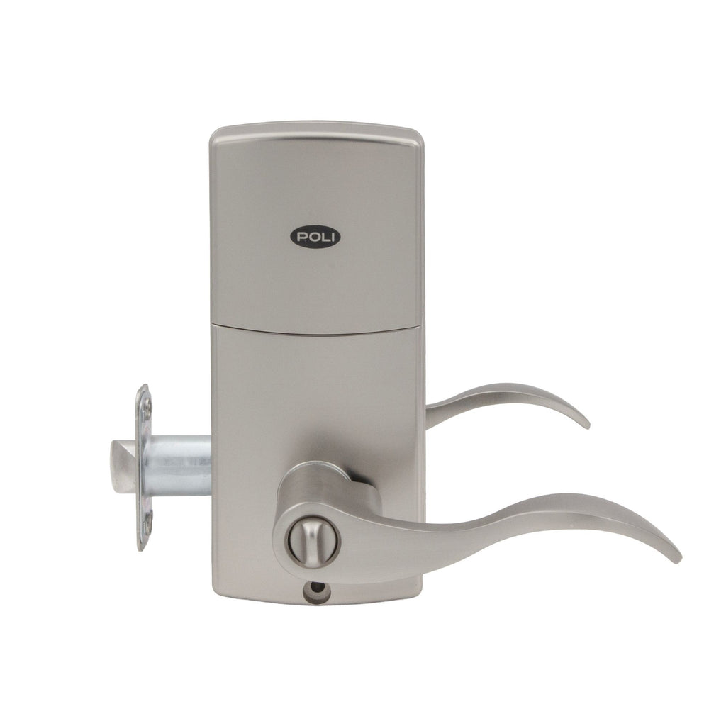 Cerradura Digital Poli 400 Exterior Color Niquel con Código y Llave