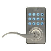 Cerradura Digital Poli 400 Exterior Color Niquel con Código y Llave