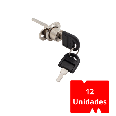 Pack 12 Cerraduras de Muebles DGM Mod. D88-B120 Níquel