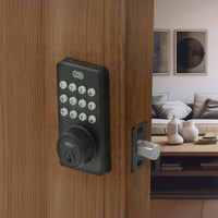 Cerrojo Digital Poli 300 Exterior Color Negro con Código y Llave