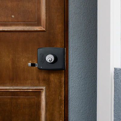 Cerradura Sobreponer Mecánica Poli 2201 de 3 Pitones Anticorte Para Puerta Acceso y Reja