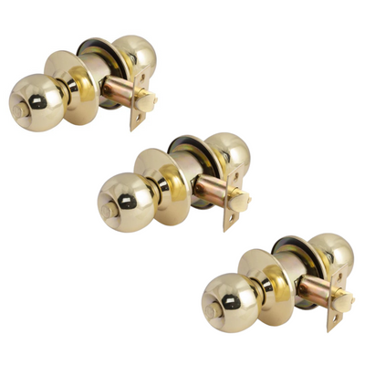 Pack 3 Cerraduras Cilíndrica Sfera 11303 Oficina/Dormitorio Bronce