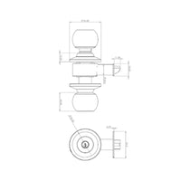 Cerradura Cilíndrica Sfera 11404 Baño/Dormitorio Negro