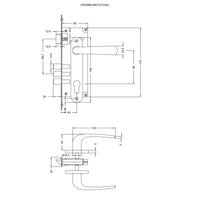 Cerradura Embutida Futura B40 Oficina Inoxidable