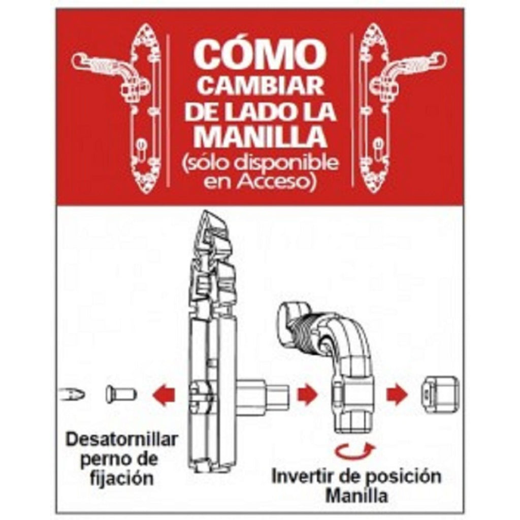Cerradura Embutida Rústica B40 Negra con Tirador Exterior y Manilla Interior
