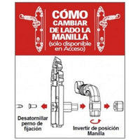Cerradura Embutida Rústica B40 Negra con Tirador Exterior y Manilla Interior