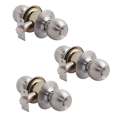 Pack 3 Cerraduras Cilíndricas Sfera 11203 Oficina/Dormitorio Inoxidable