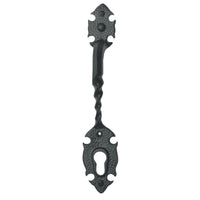 Cerradura Embutida Rústica B40 Negra con Tirador Exterior y Manilla Interior