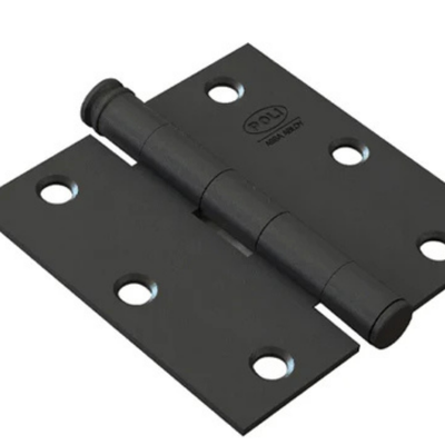 Bisagra de Acero Poli 3.5" x 3.5" Rústica Negra