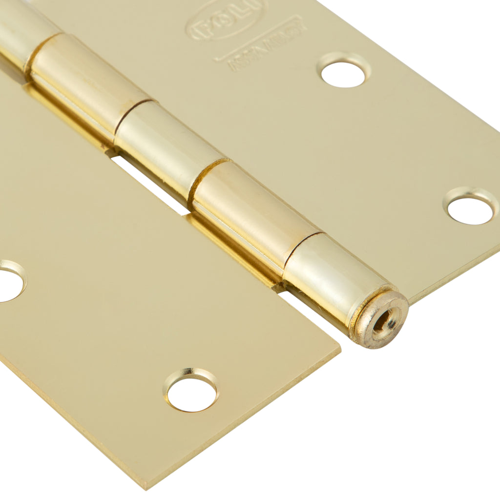 Pack de 3 Bisagras Poli de Acero 3.5 x 3.5 Bronce Pulido
