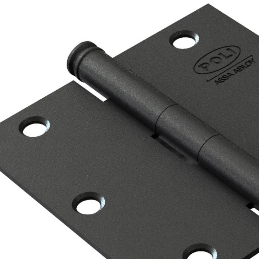 Bisagra de Acero Poli 3x3 Rústica color Negro