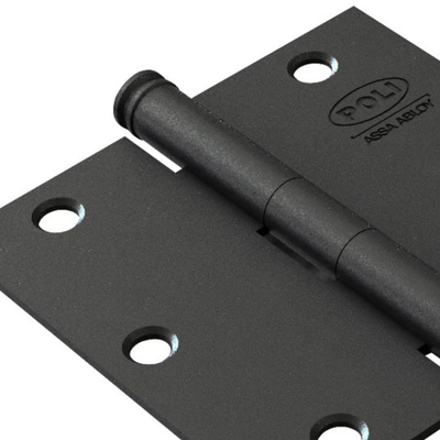 Bisagra de Acero Poli 3x3 Rústica color Negro