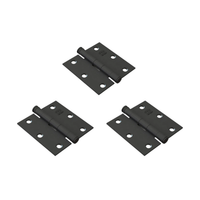 Pack de 3 Bisagras de Acero Poli 3.5 x 3.5 Rústica Negra