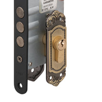 Cerradura Embutida Barroca B40 Bronce de Acceso con Manilla Interior