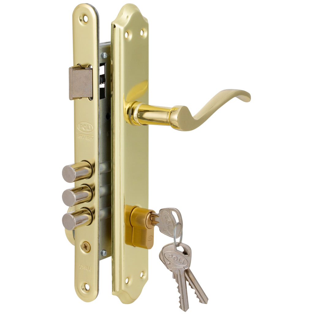 Cerradura Embutida Anna B40 Bronce para Puerta de Acceso Izquierda con Manilla Interior