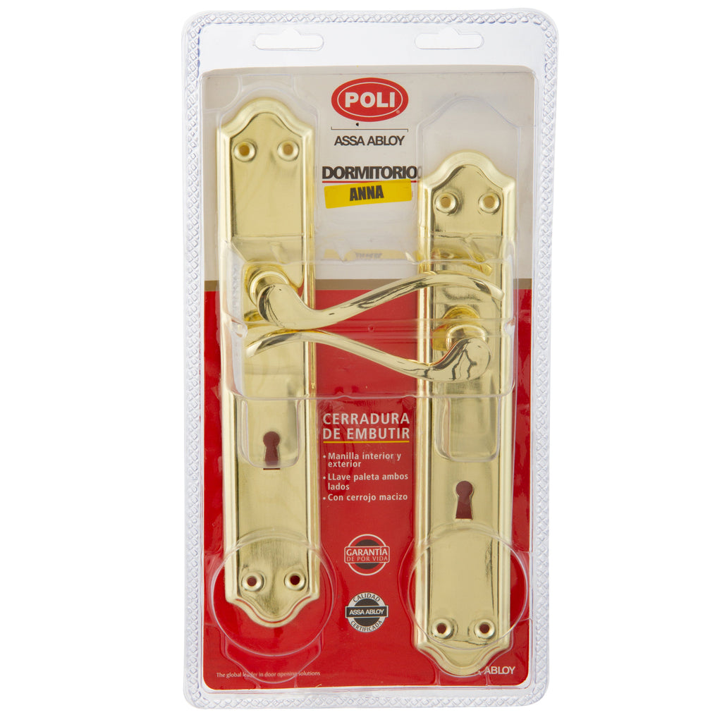 Cerradura Embutida Anna B40 Bronce de Dormitorio