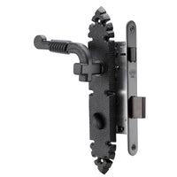 Cerradura Embutida Rústica B40 Negra de Baño