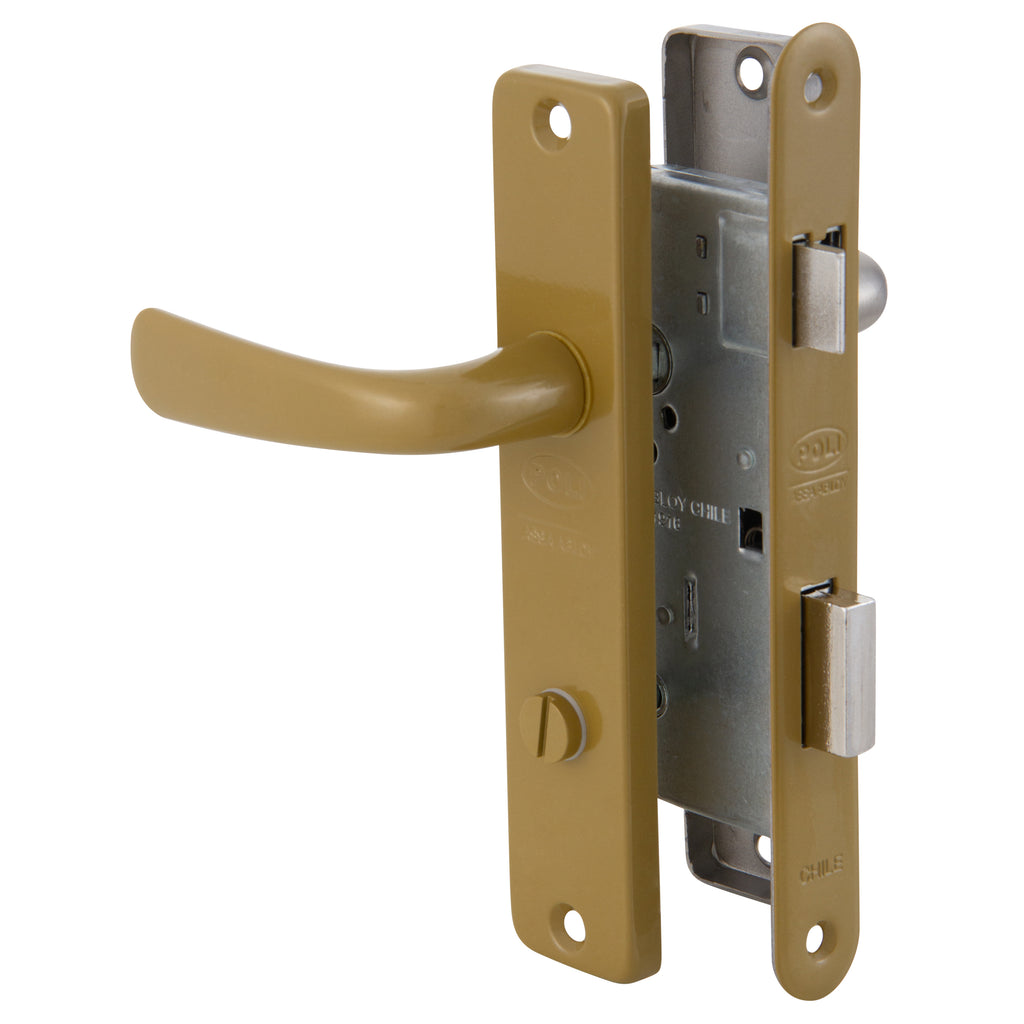cerradura de baño color bronce exterior