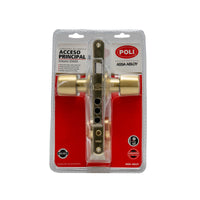 Cerradura Embutida Urbano B60 Bronce de Acceso con Pomo Exterior Fijo