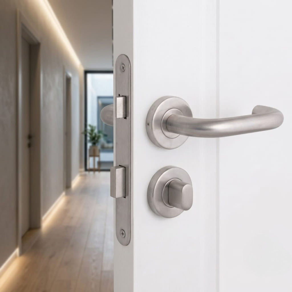 Cerradura Embutida Marsella B40 Inoxidable de Baño y Dormitorio Inoxidable