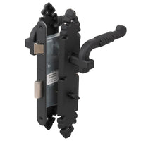 Cerradura Embutida Rústica B40 Negra de Baño