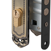 Cerradura Embutida Barroca B40 Bronce de Acceso con Manilla Interior