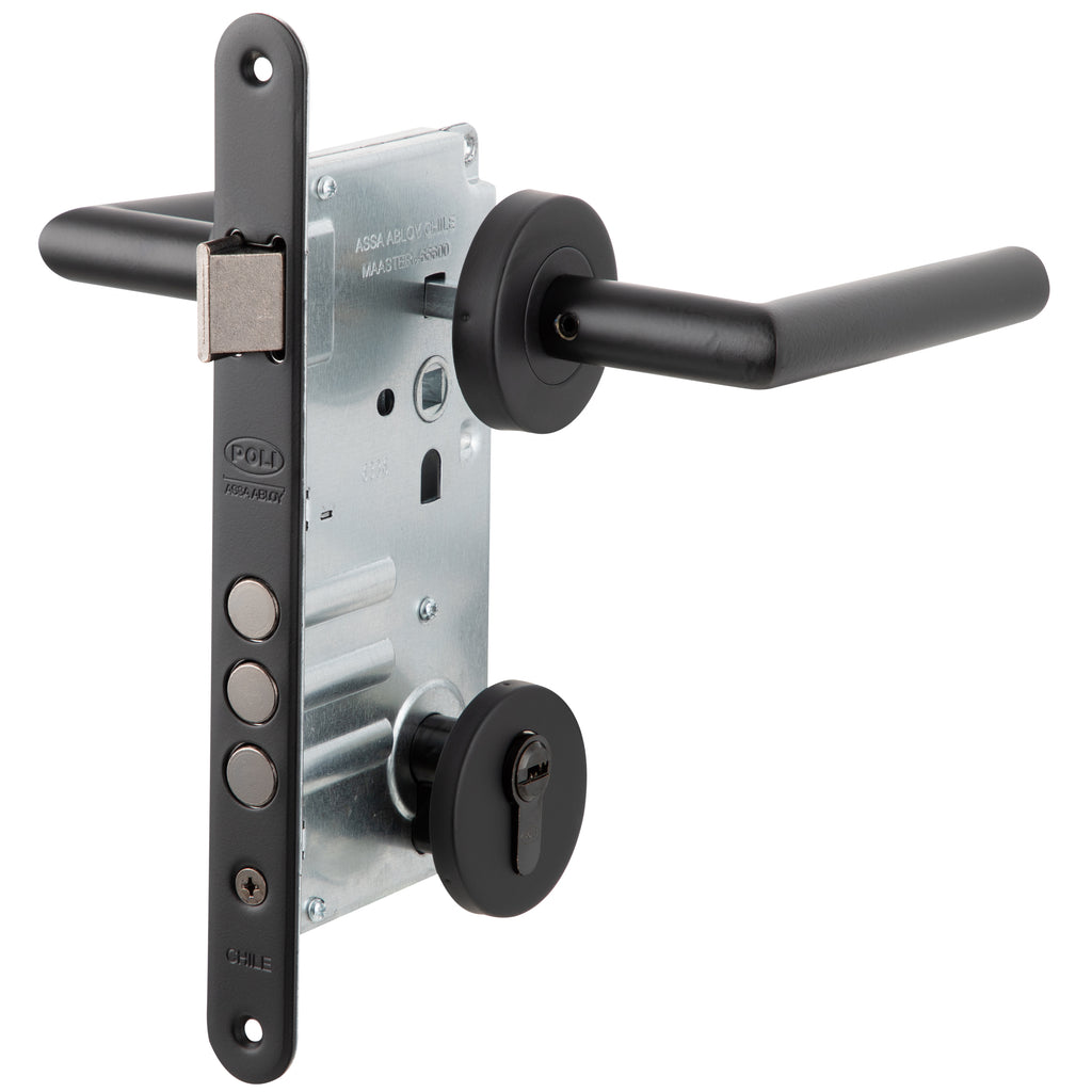 cerradura embutida niza color negro b60 para oficina 