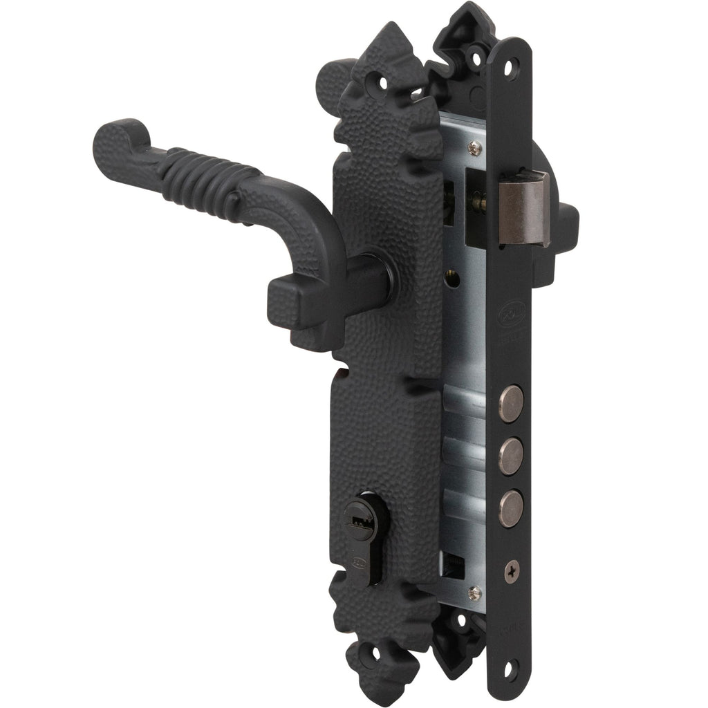Cerradura Embutida Rústica B40 para Oficina Negro
