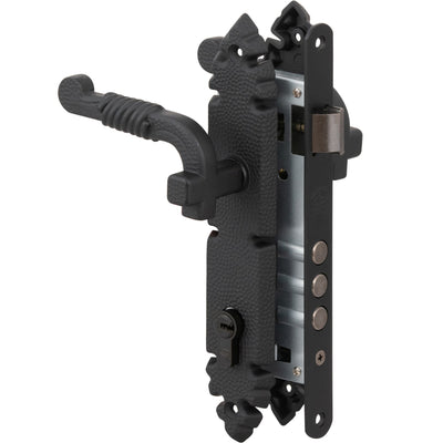Cerradura Embutida Rústica B40 para Oficina Negro
