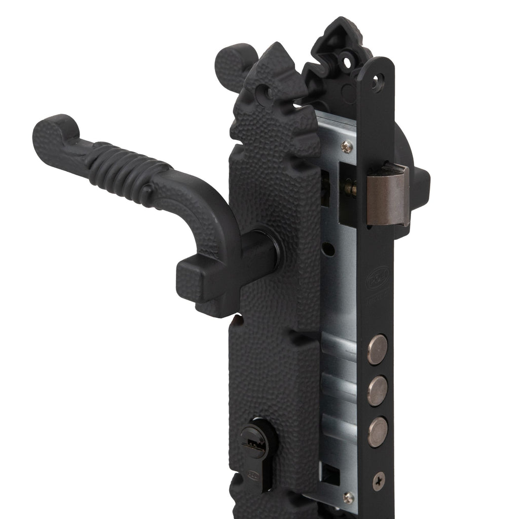 Cerradura Embutida Rústica B40 para Oficina Negro