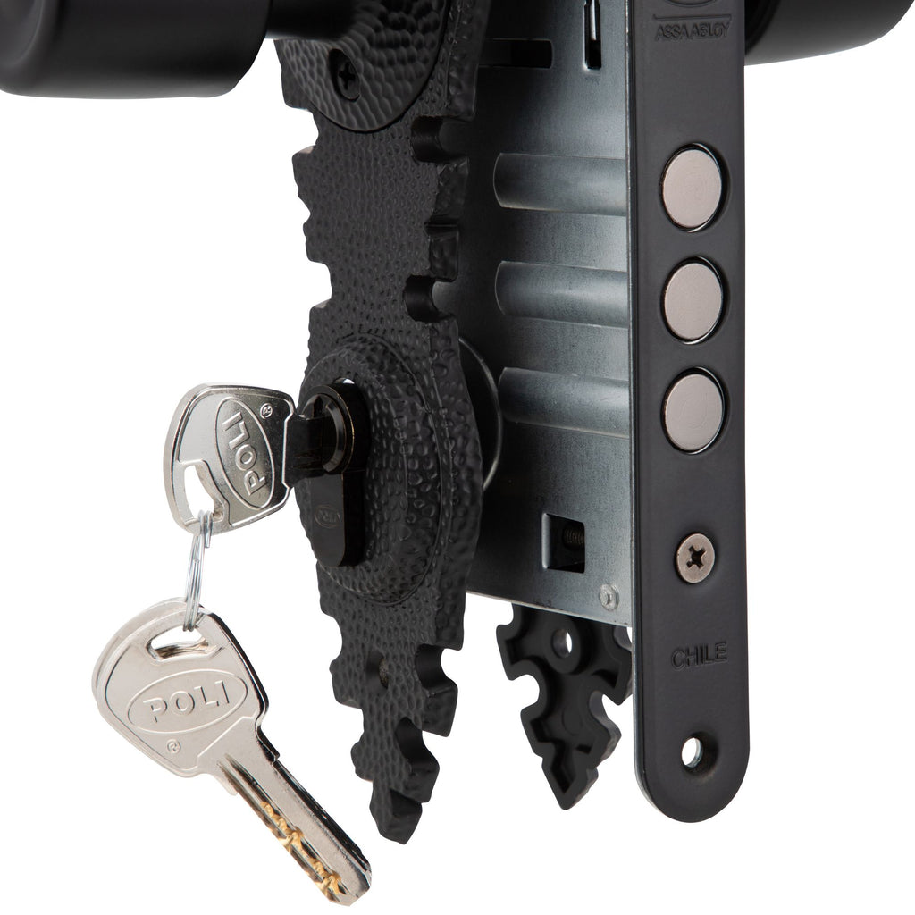 Cerradura Embutida Urbano Rústica B60 Negra de Oficina