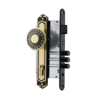 Cerradura Embutida Barroca B60 Bronce de Acceso con Pomo Exterior Fijo