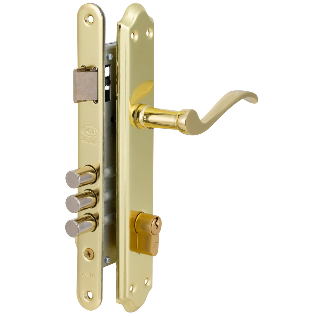 Cerradura Embutida Anna B40 Bronce para Puerta de Acceso Izquierda con Manilla Interior