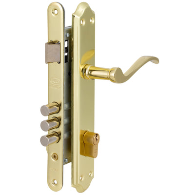Cerradura Embutida Anna B40 Bronce para Puerta de Acceso Izquierda con Manilla Interior