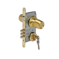 Cerradura Embutida Urbano B60 Bronce de Acceso con Pomo Exterior Fijo