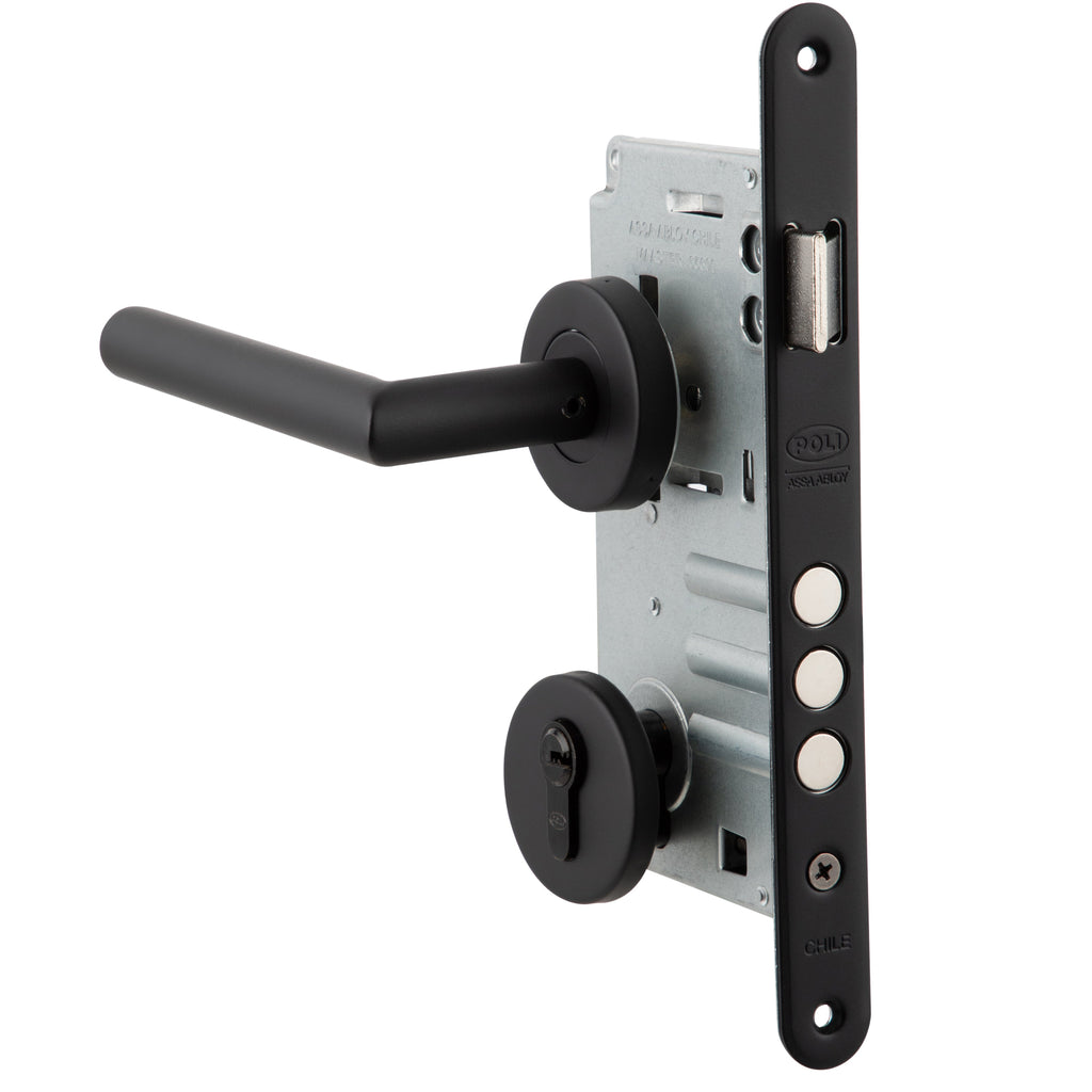 cerradura para puerta principal color negro
