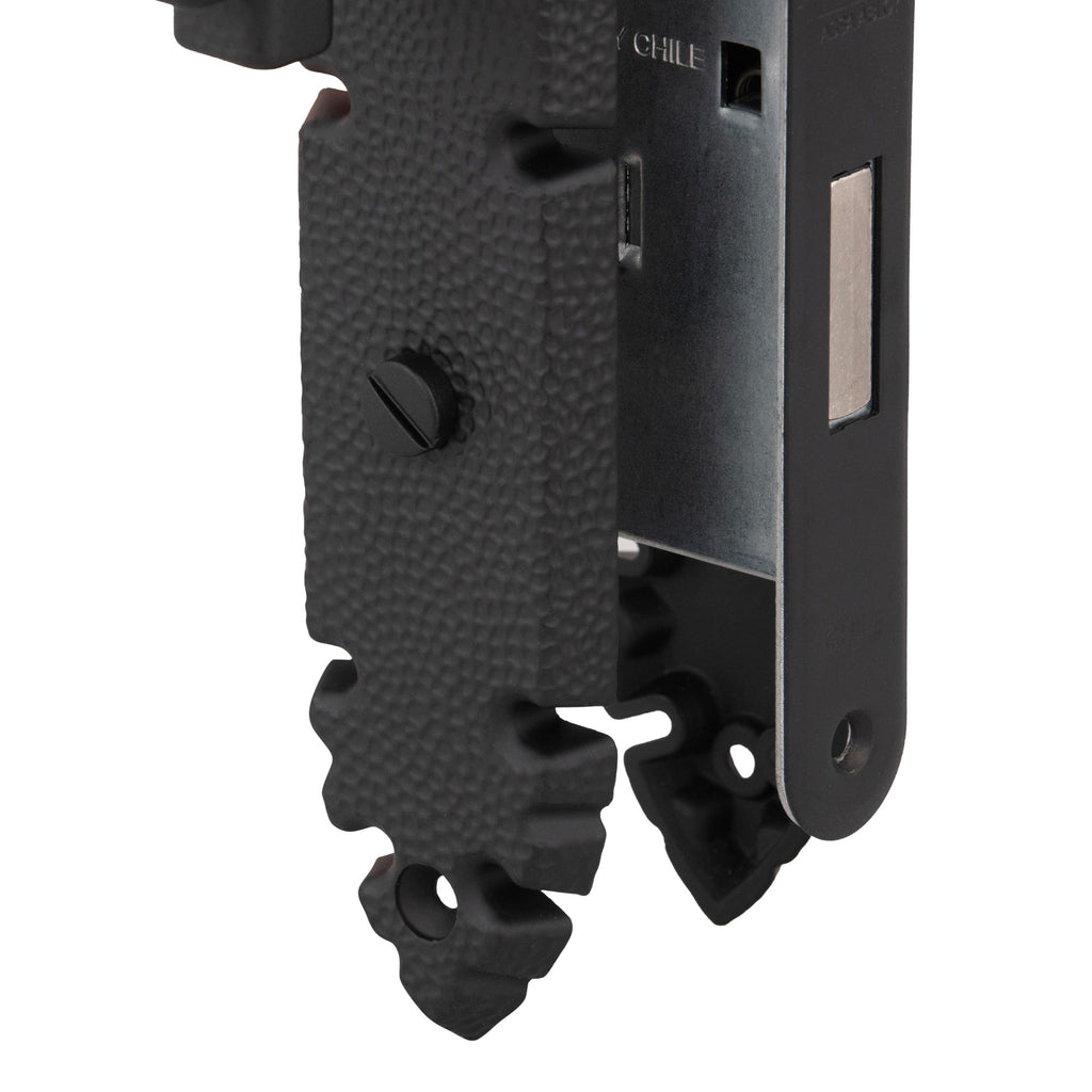Cerradura Embutida Rústica B40 Negra de Baño