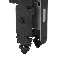 Cerradura Embutida Rústica B40 Negra de Baño