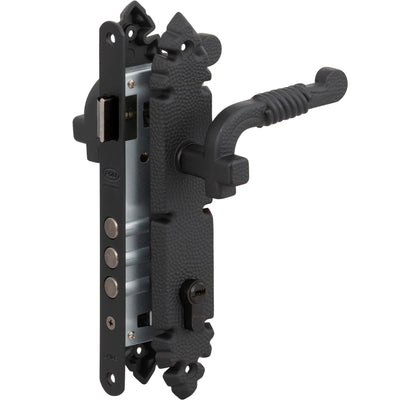 Cerradura Embutida Rústica B40 para Oficina Negro
