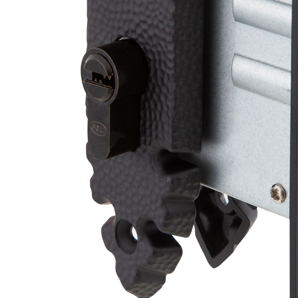Cerradura Embutida Rústica B60 Acceso Negra con Pomo Interior y Tirador Exterior