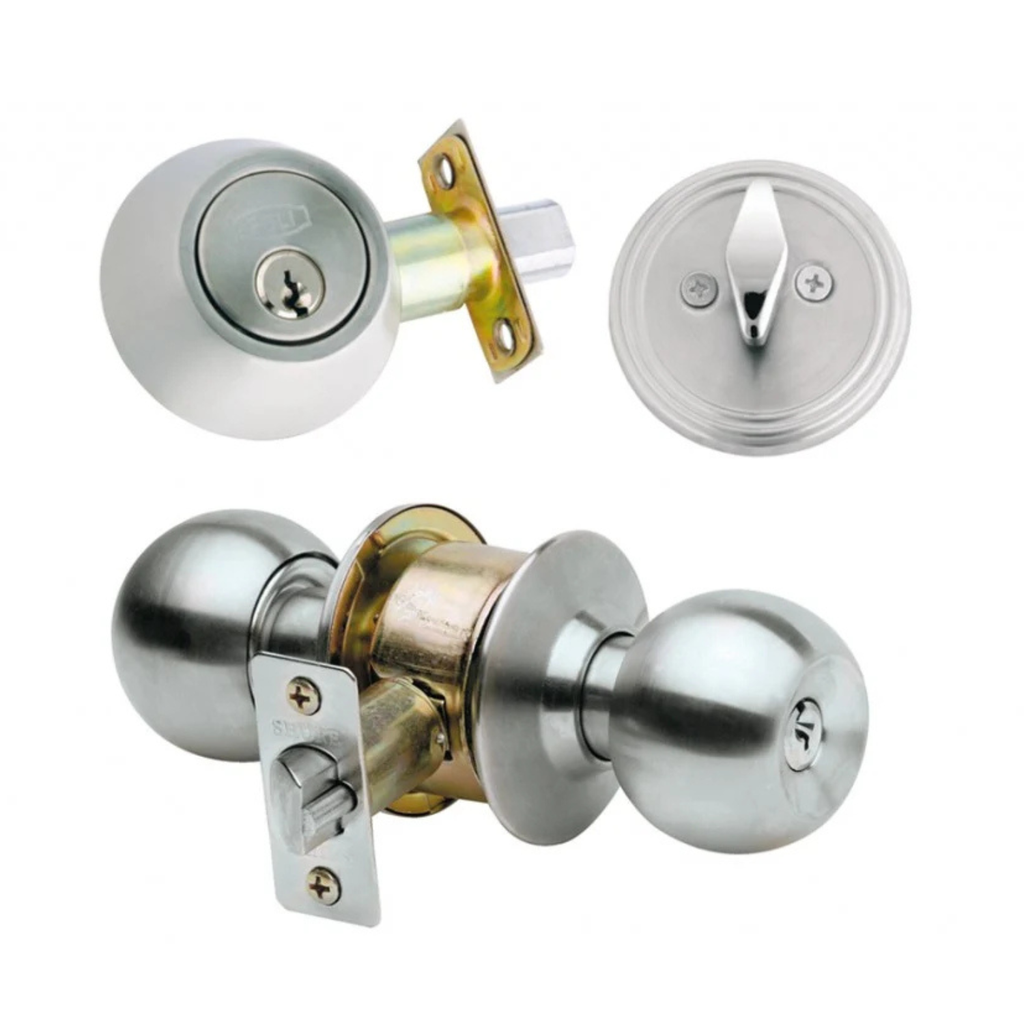 Combo Ball Cerradura Acceso + Cerrojo Inoxidable