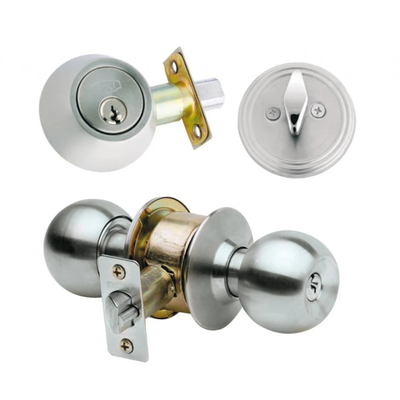 Combo Ball Cerradura Acceso + Cerrojo Inoxidable