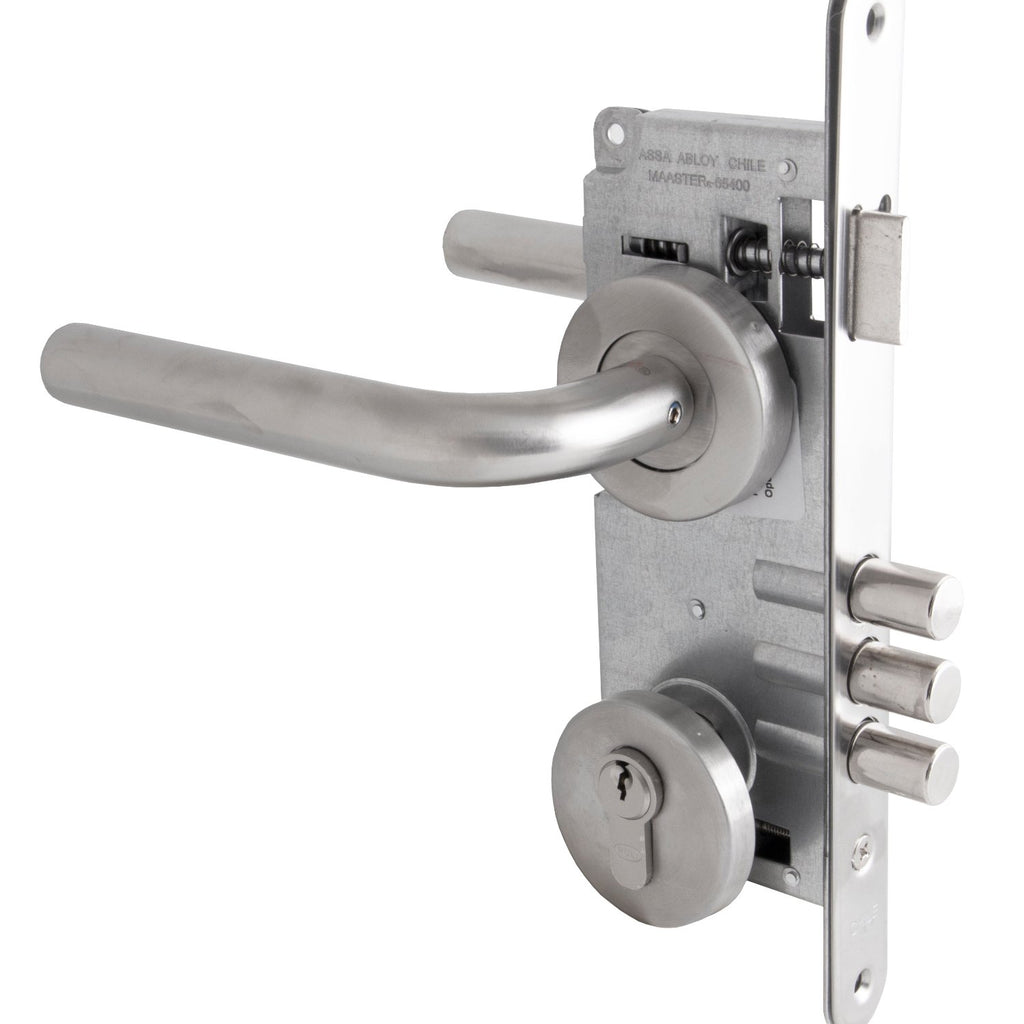 Cerradura Embutida Poli Monaco B40 para Oficina/Dormitorio Inoxidable